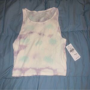 American Eagle Outfitters Pastel Tie-Dye Crop Top